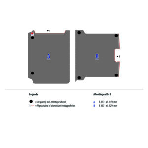 Vloerplaat 12 mm bruin tbv JUMPY L1 FWD (wielbasis 2975)