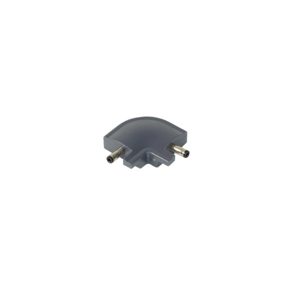 Verbindings connector 90° (3,5 DC stekker beide zijden)