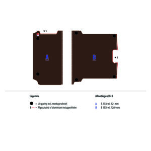 Vloerplaat 12 mm bruin tbv JUMPY L1 FWD (wielbasis 2975)