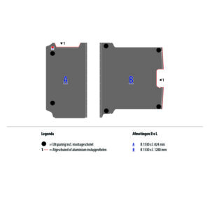 Vloerplaat 12 mm grijs tbv EXPERT L2 FWD (wielbasis 3275)