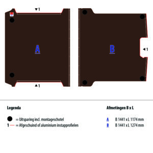 Vloerplaat 12 mm bruin tbv JUMPY L2 FWD (wielbasis 3275)